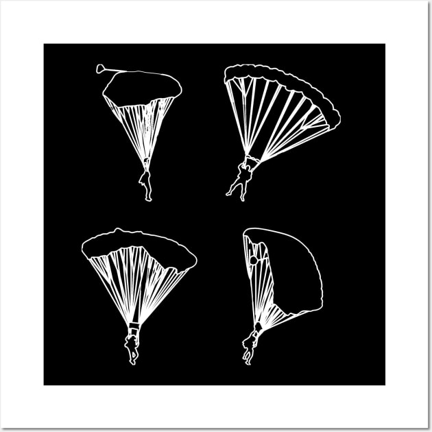 Paragliding Airborne Parachute Wall Art by Arassa Army